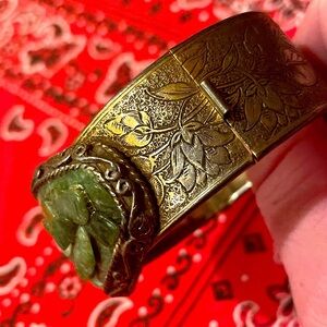 Beautiful Vintage Bracelet with Rhinestone Bezel - 70’s / 80’s